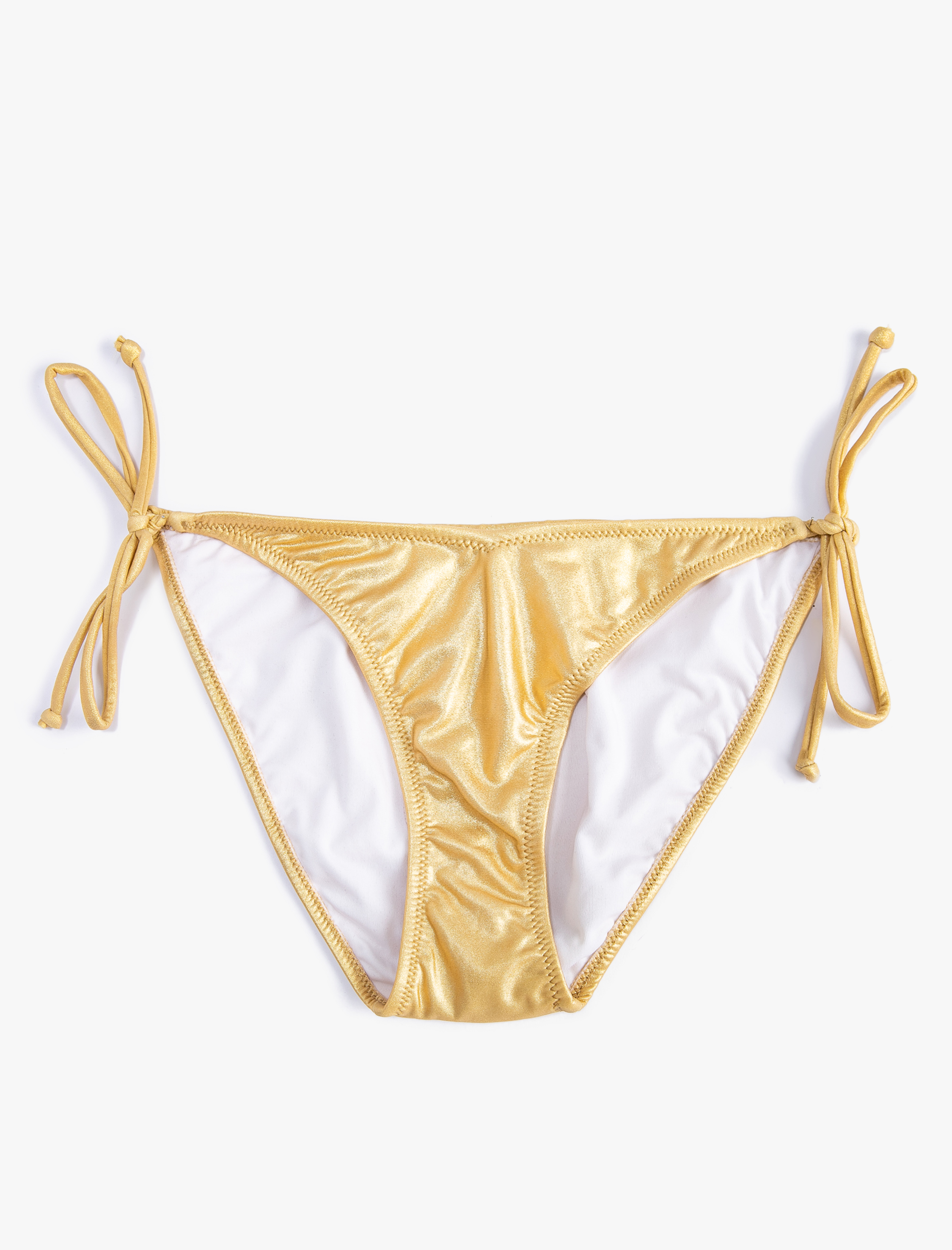 Tie Side Detail Medium Rise Glitter Bikini Bottom Walmart