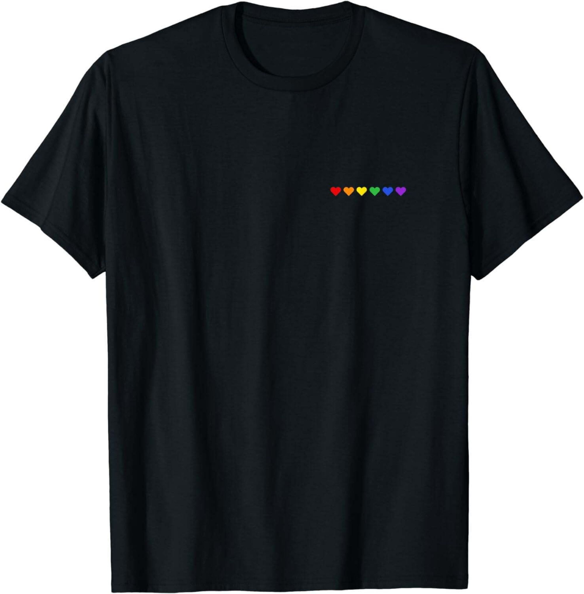 Tiny Rainbow Hearts Subtle Pride Month Flag Lgbt Gay Rights T Shirt