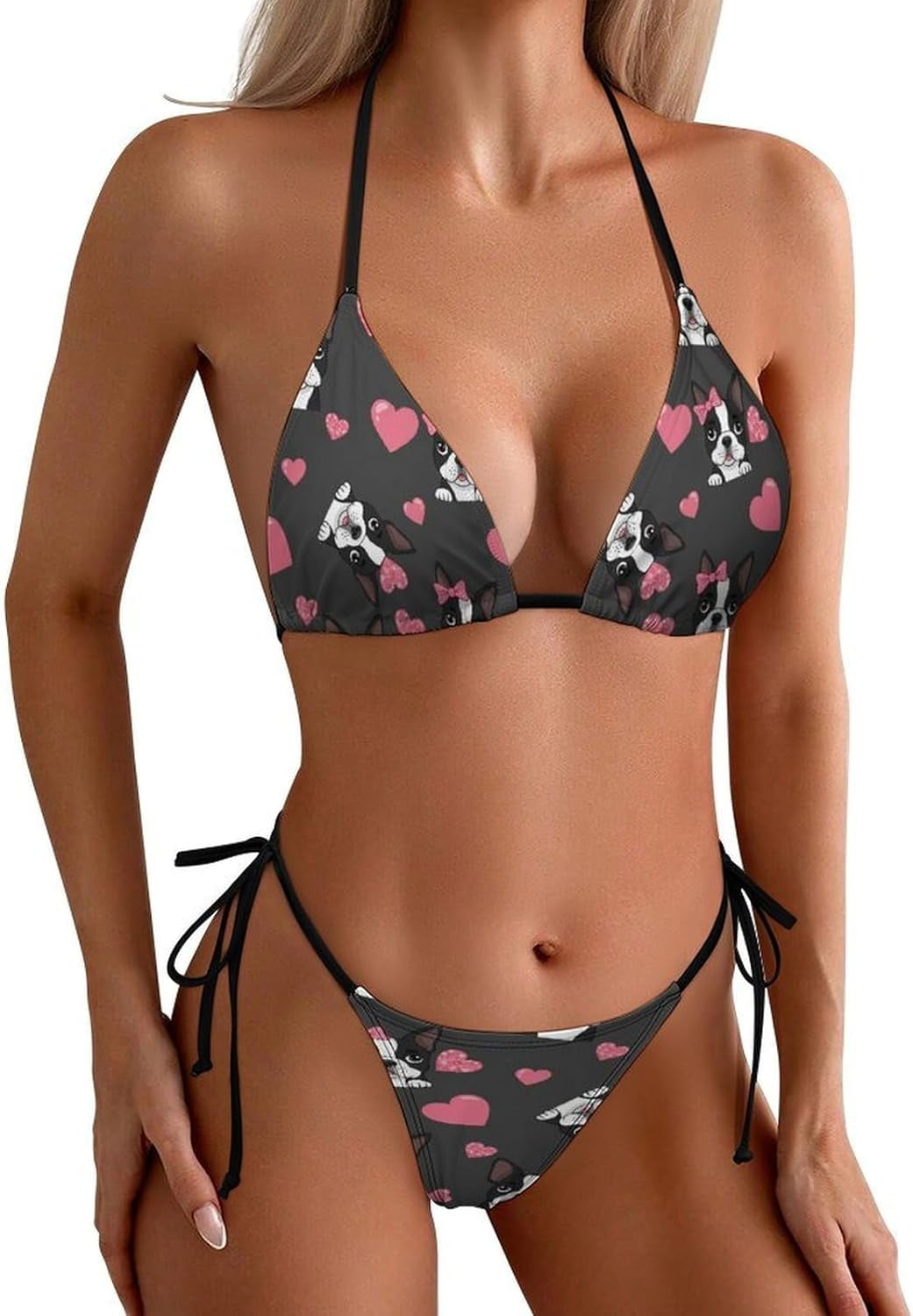 Top Kevin Women Ribbed Thong Bikini Set Brazilian Sexy Swimsuit Padded