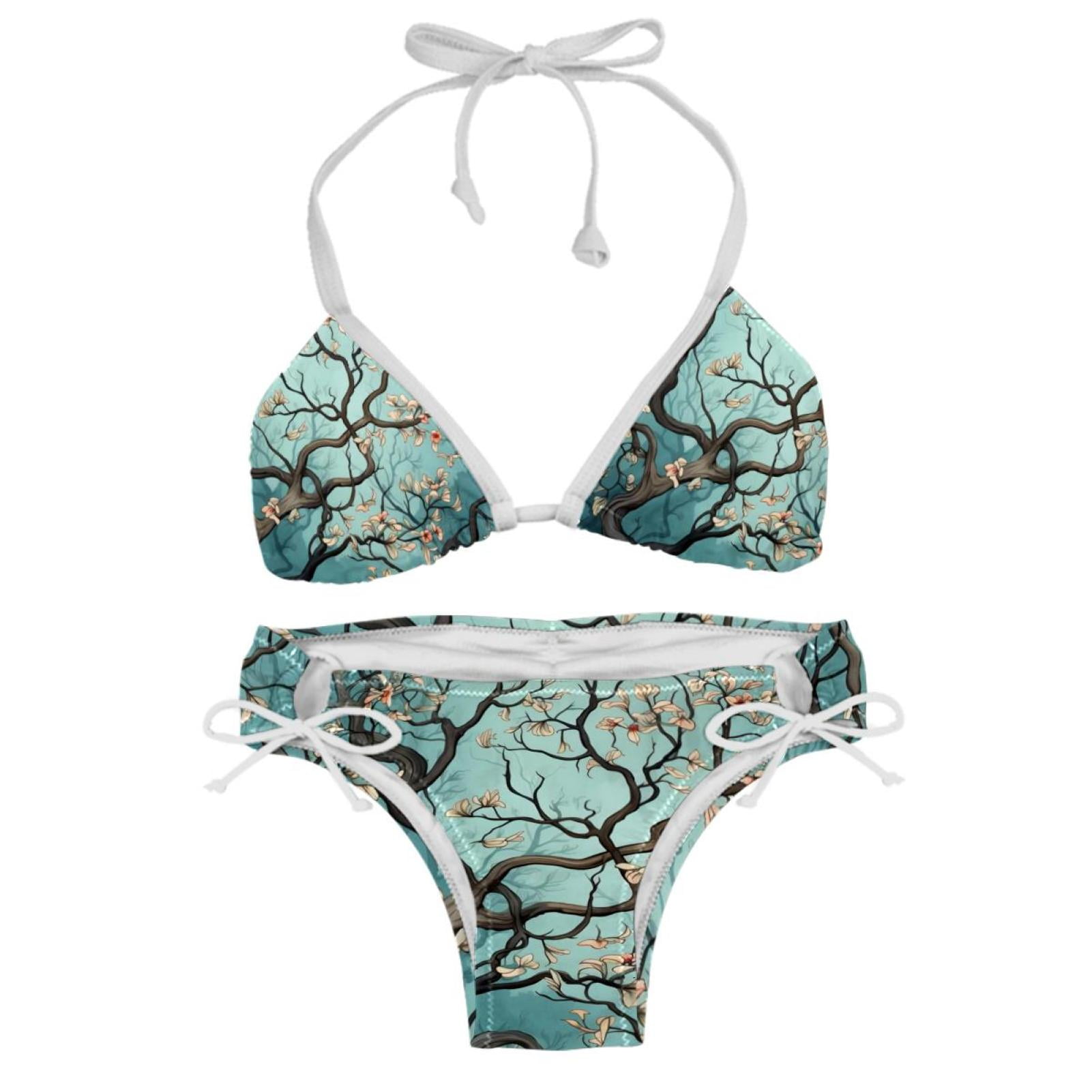 Tree Detachable Sponge Adjustable Strap Bikini Set Two Pack Swimsuits For All Occasions