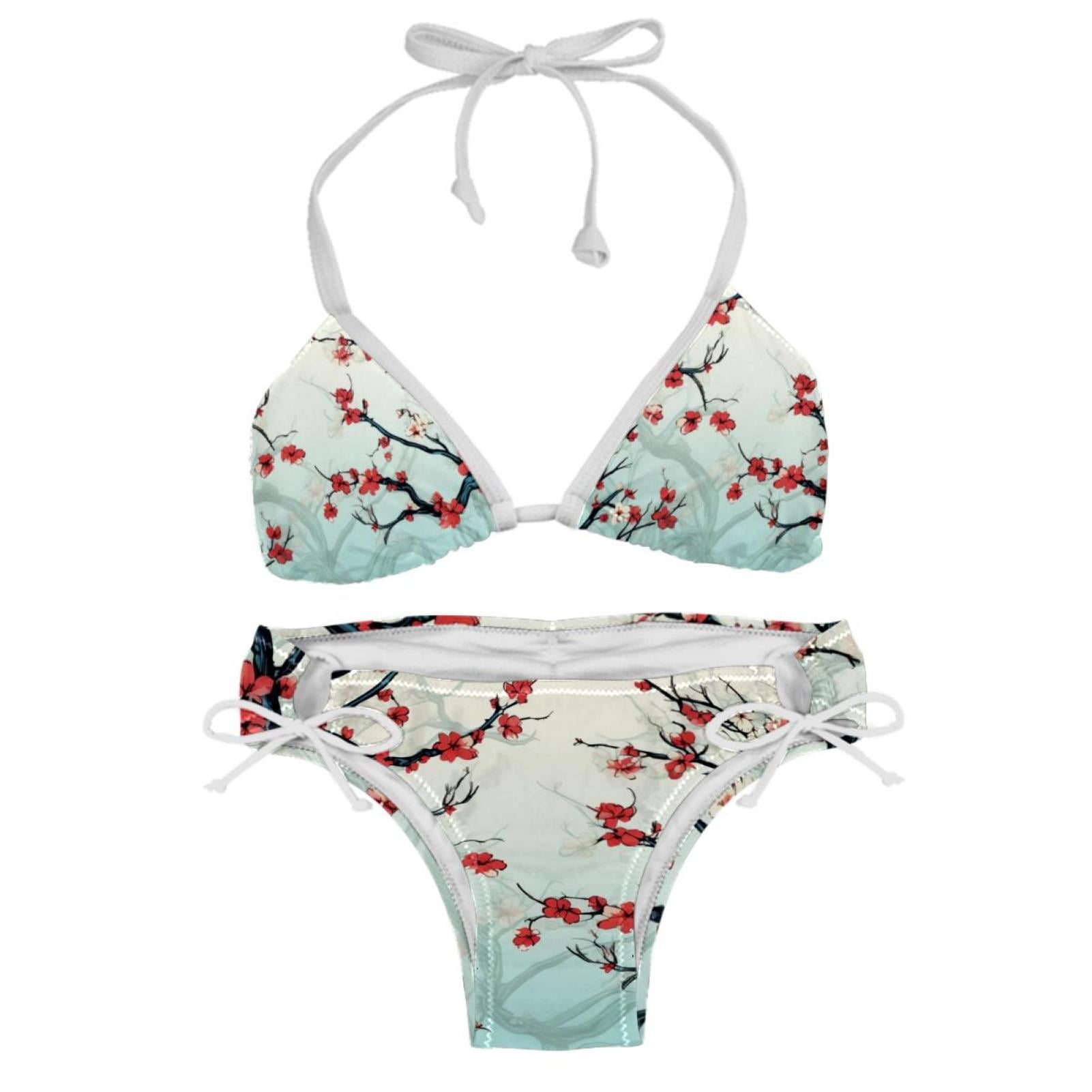 Tree Stylish Bikini Set With Detachable Sponge Adjustable Strap 2