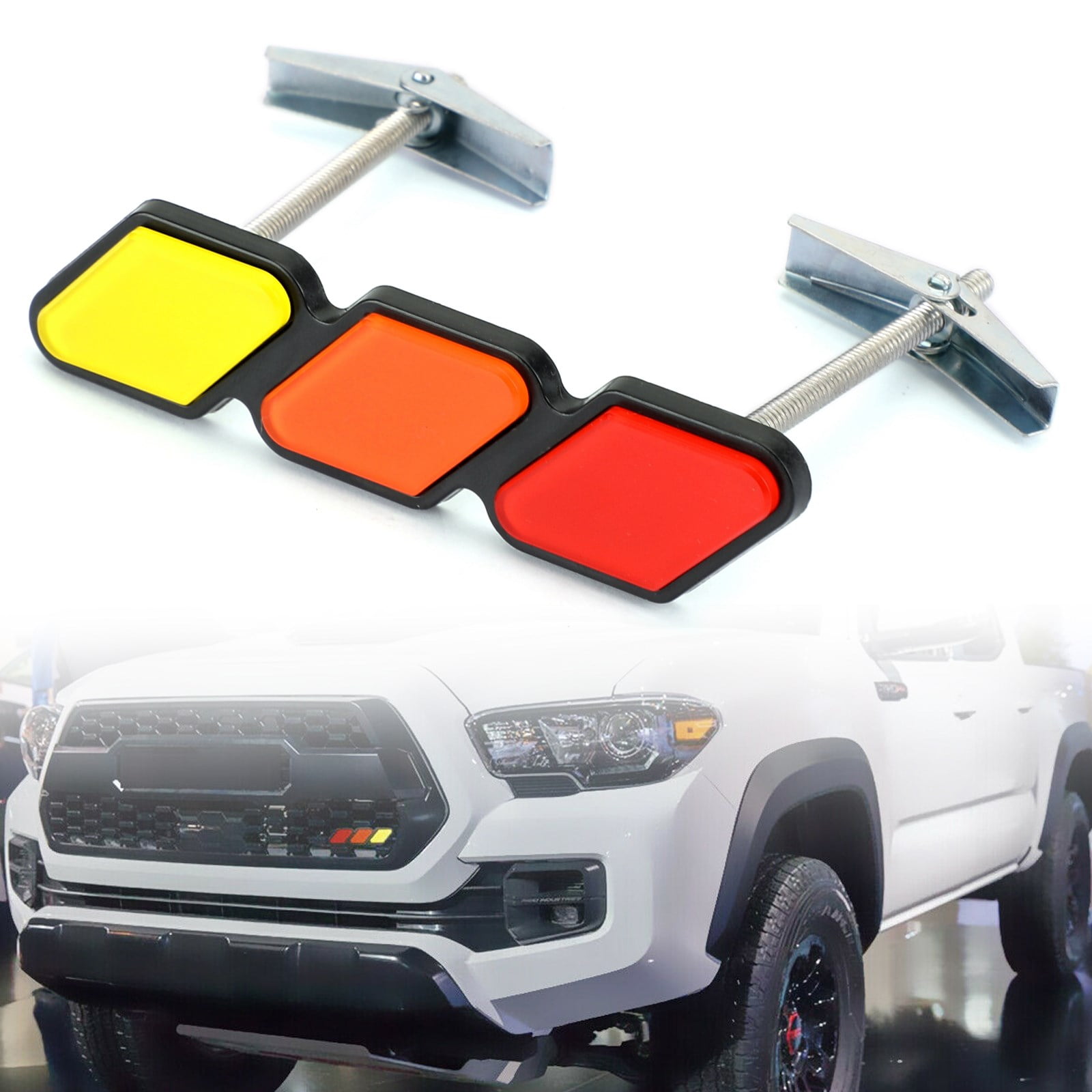 Tri Color 3 Grille Badge Emblem For Toyota Tacoma 4Runner Tundra