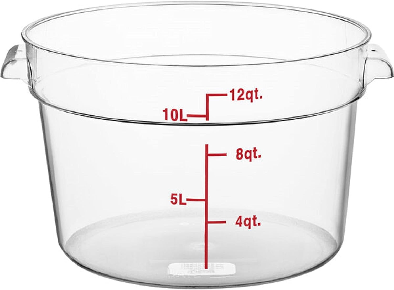 TrueCraftware 12 Qt Clear Polycarbonate Round Food Storage Container