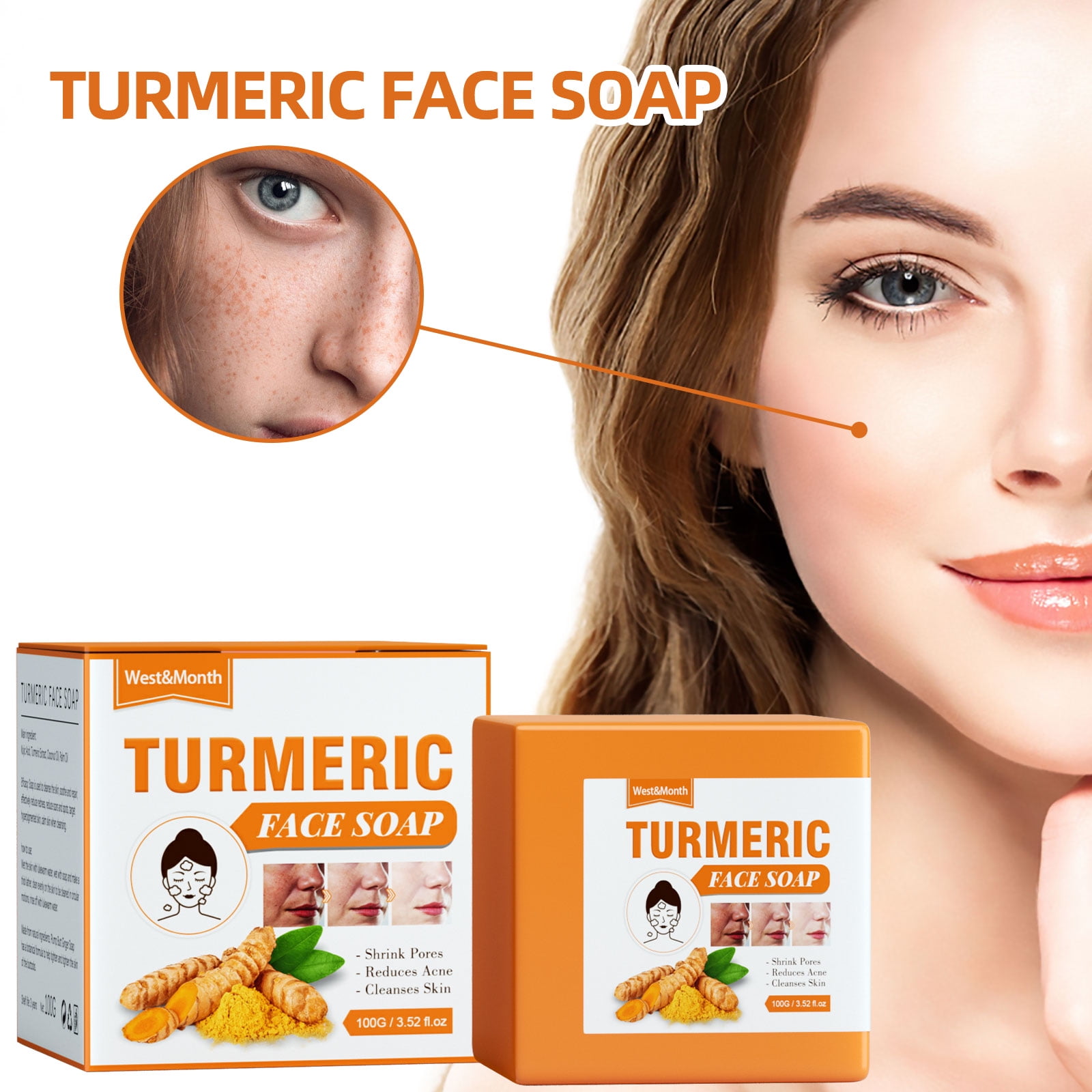 Turmeric Facial Soap Facial Repair Cleansing Gentle Blemish Reducing