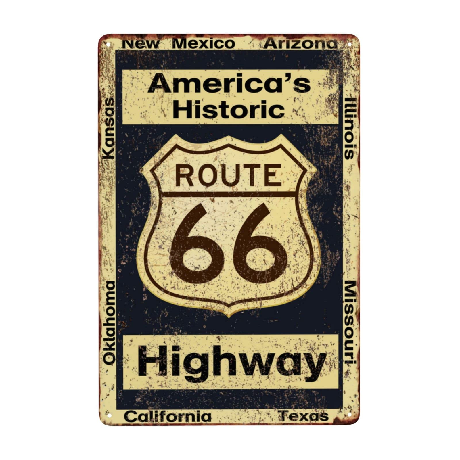 Ujm Route Metal Ec Signs Vintage America History High Way Diner