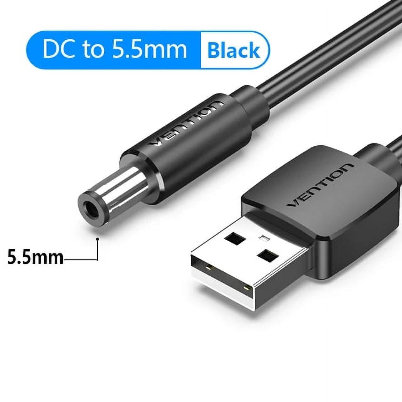 USB To DC 3 5mm Power Cable USB A To 3 5 Jack Connector 5V Power Supply