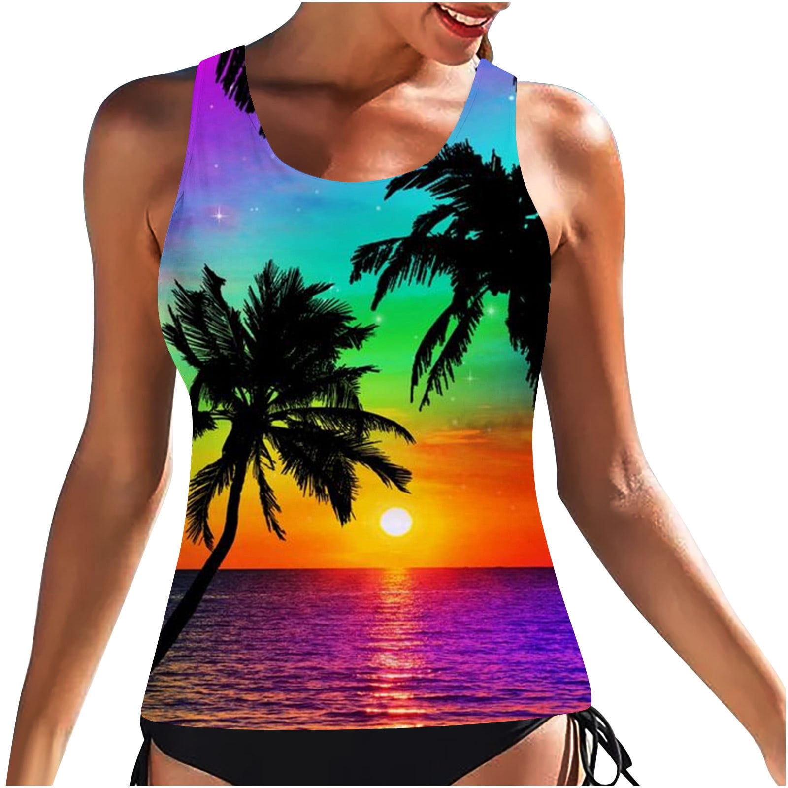 Utsjkr Tankini Bikini Set For Women Two Piece Swimsuits Fashion Bathing