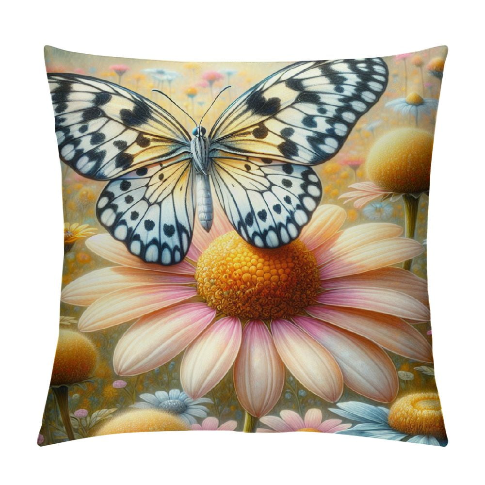 Ulloord Spring Summer Daisy Pillow Covers Daisy Floral Blooming