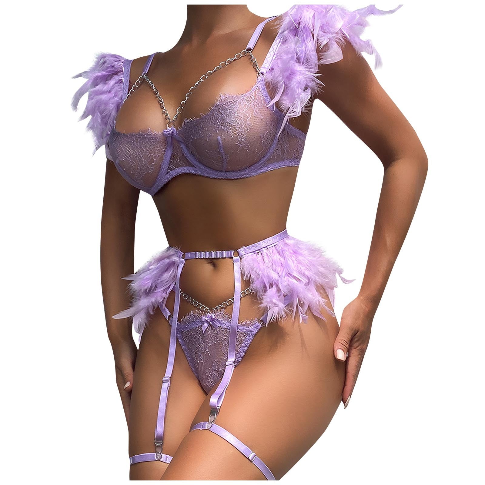 UoCefik Womens Maternity Lingerie Set Feather Maternity Lingerie Plus