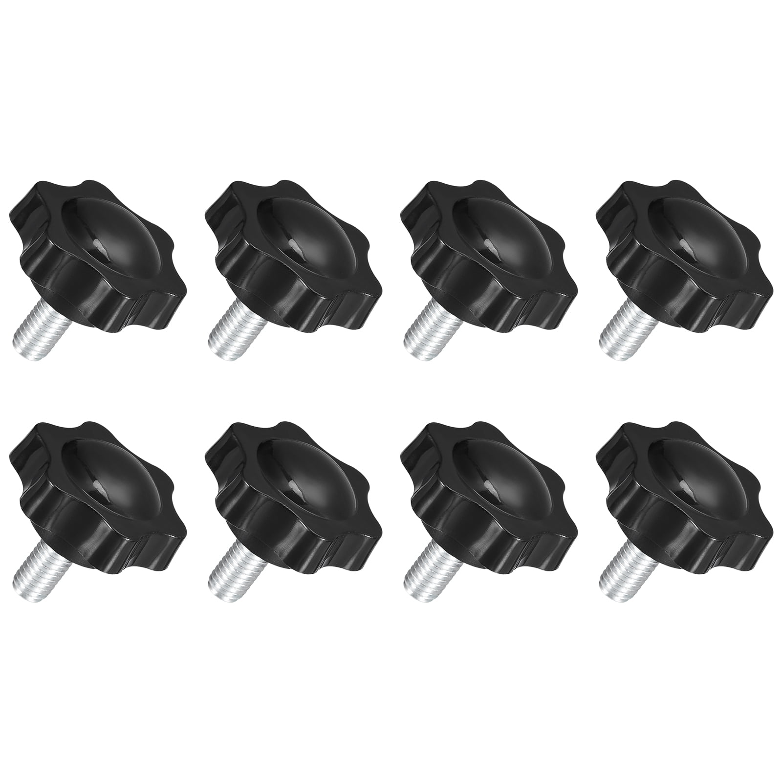 Uxcell 8Pack M8 X 16mm Star Knobs Plastic Hex Shaped Hand Clamping Knob