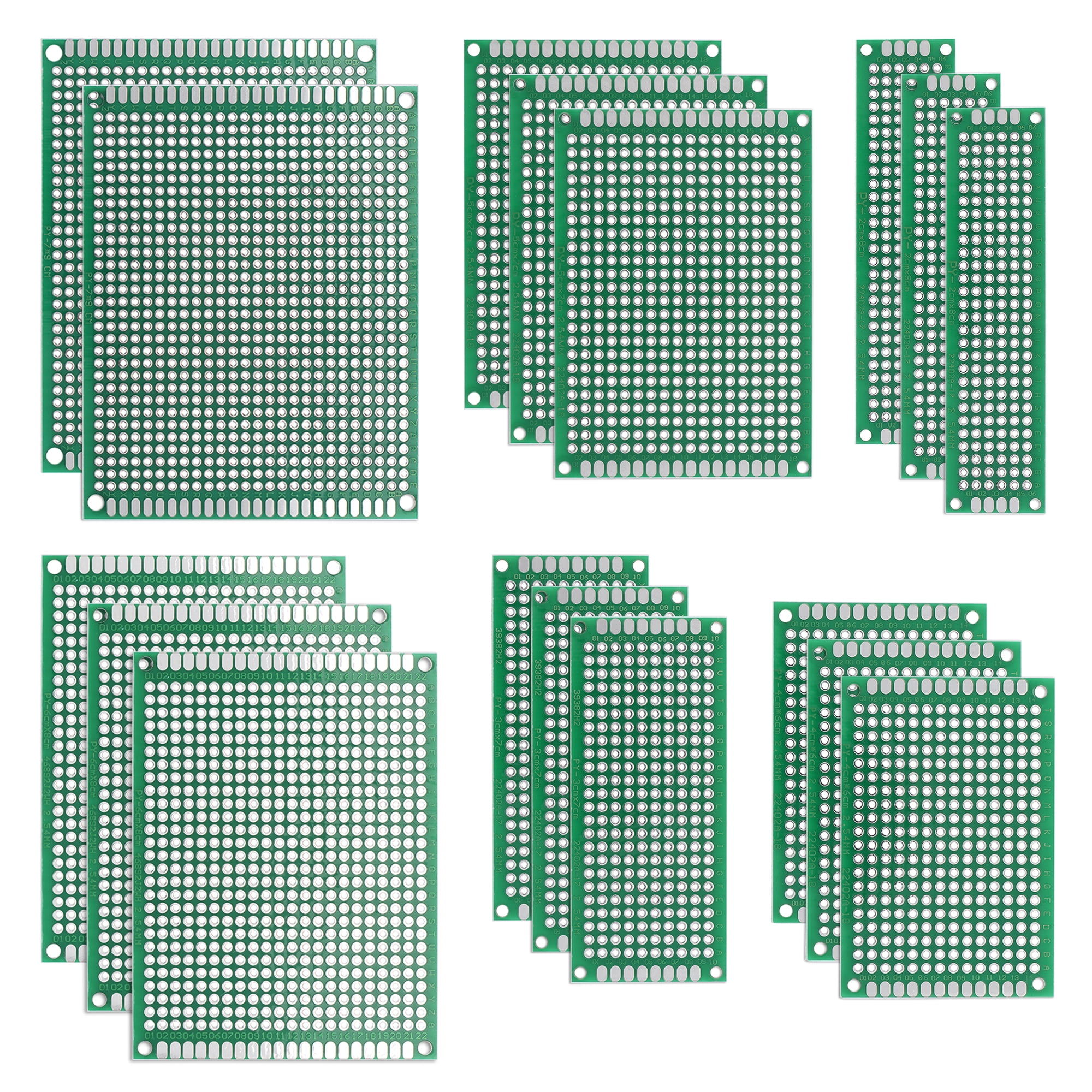 Uxcell Double Sided PCB Board Printed Circuit Boards Kit 6 Sizes