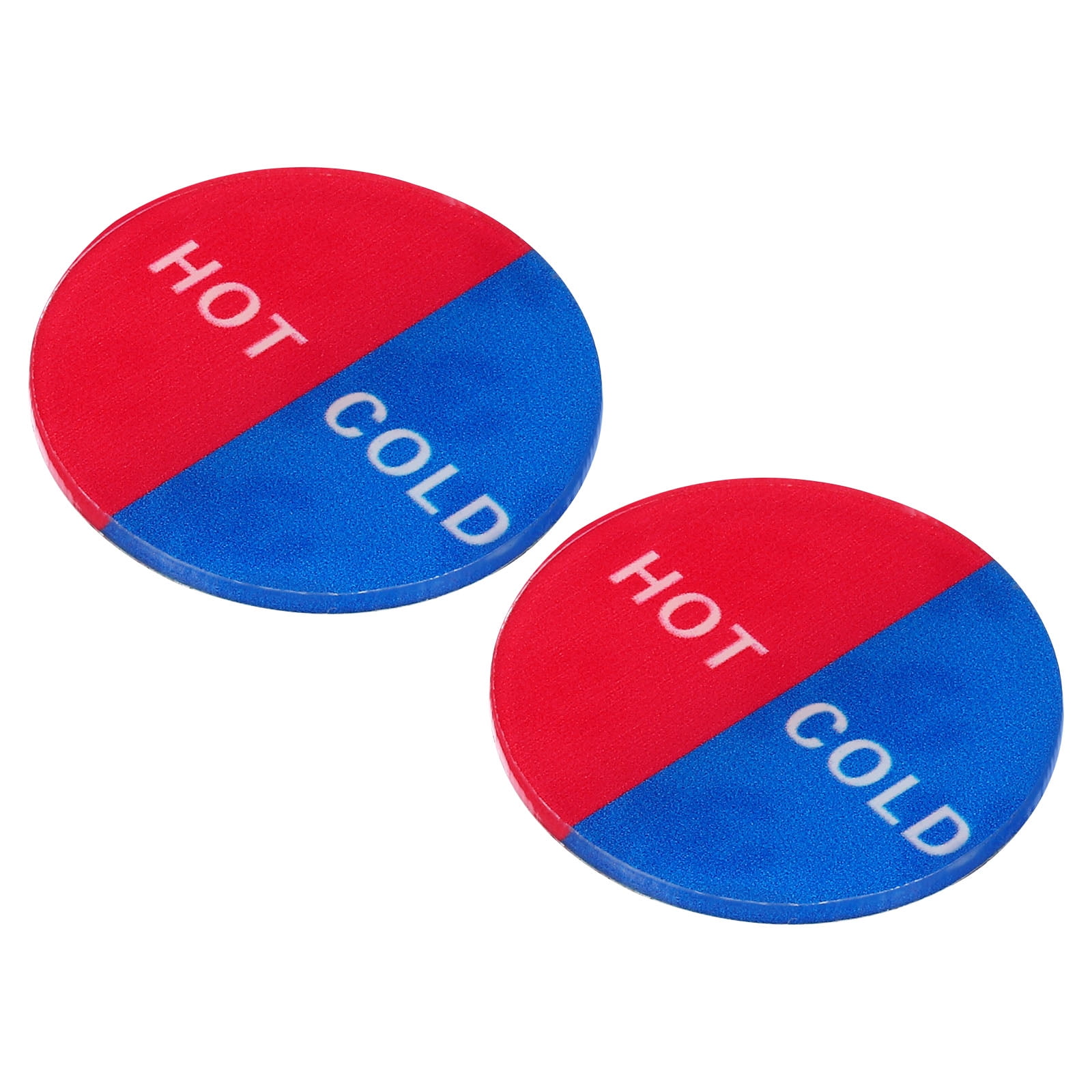 Uxcell Self Stick Hot Cold Water Label Round Sticker Signs Multicolor Pack Walmart