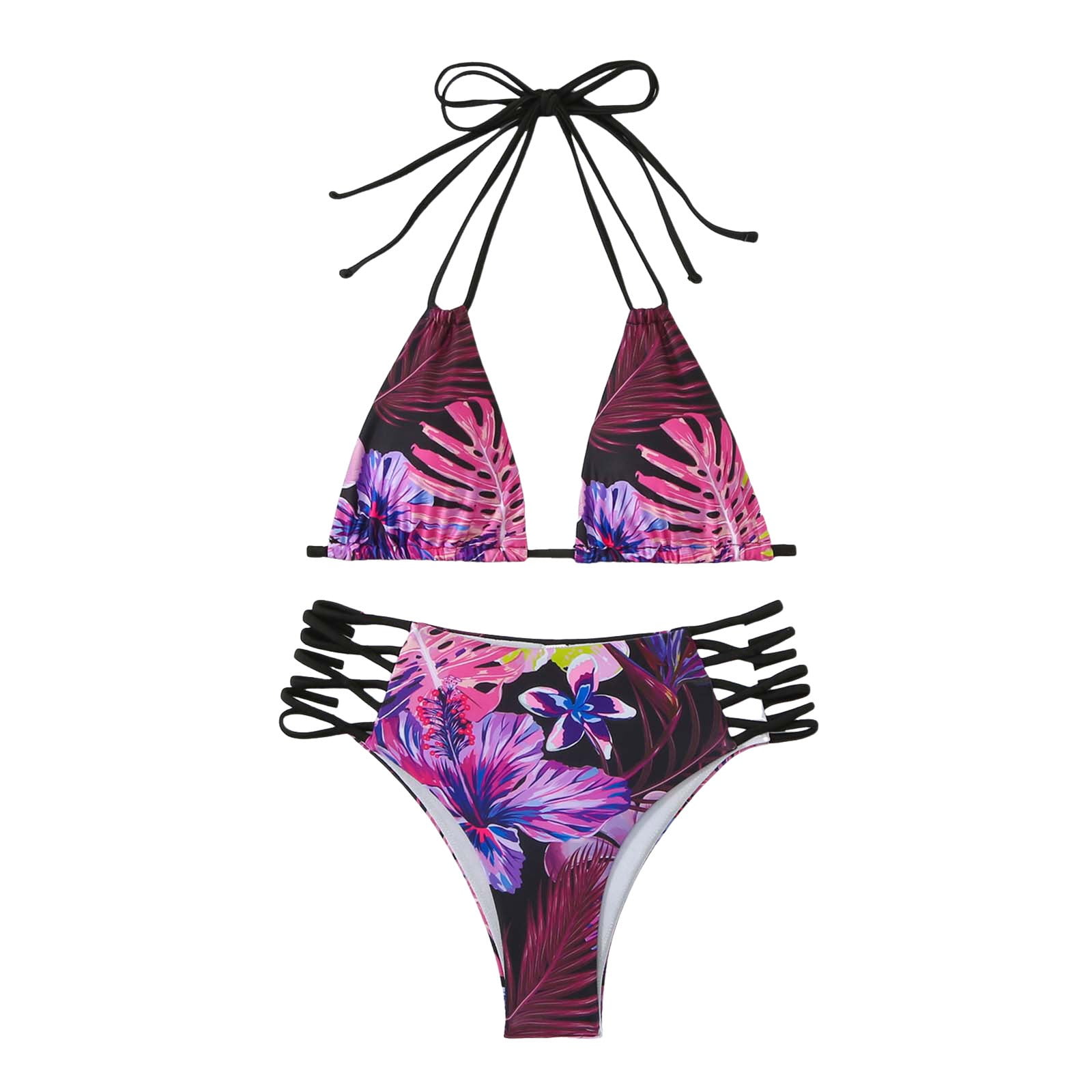 Vbarhmqrt Female Swimwear For Women Two Pieces Split Bikini Multi Strap