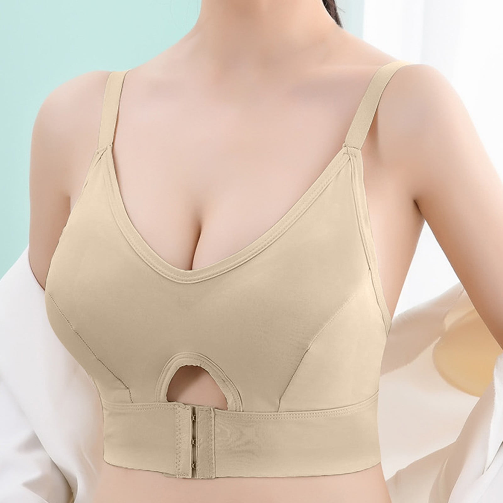 Vestitiy Bras For Women Push Up Women S Anti Glare Ice Silk Hook Buckle