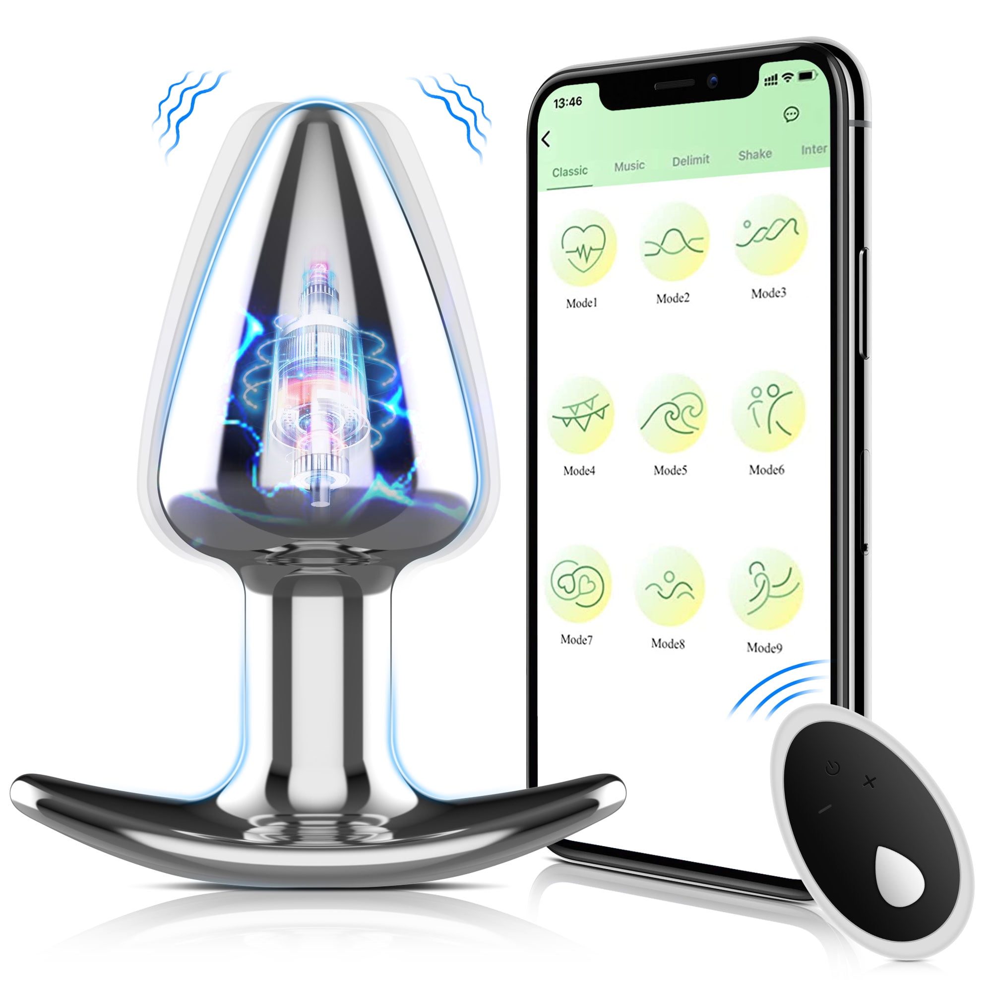 Vibrating Butt Plug Amovibe Prostate Massagers With App Remote