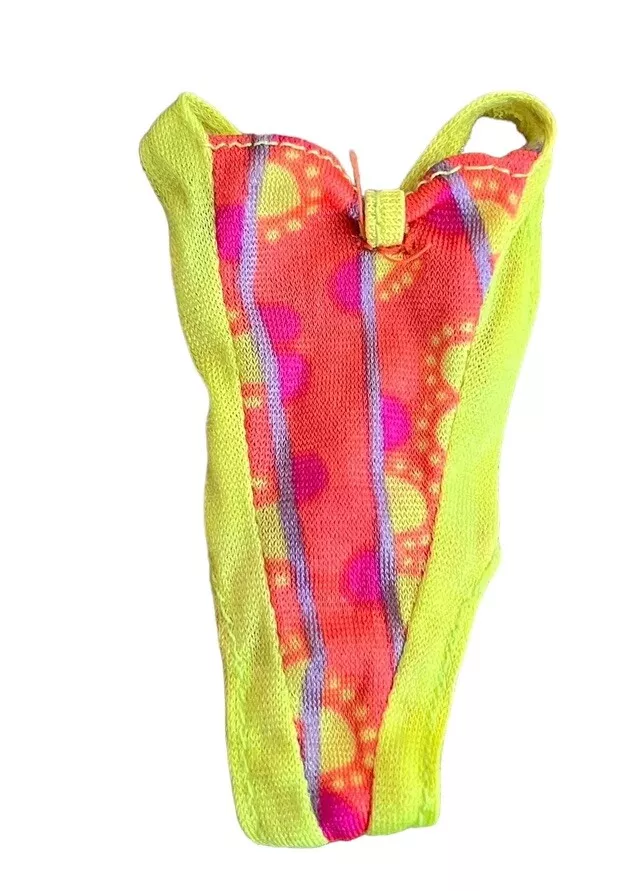 Vintage Hawaiian Fun Barbie Skipper Swimsuits Bikini Bright Neon 1990