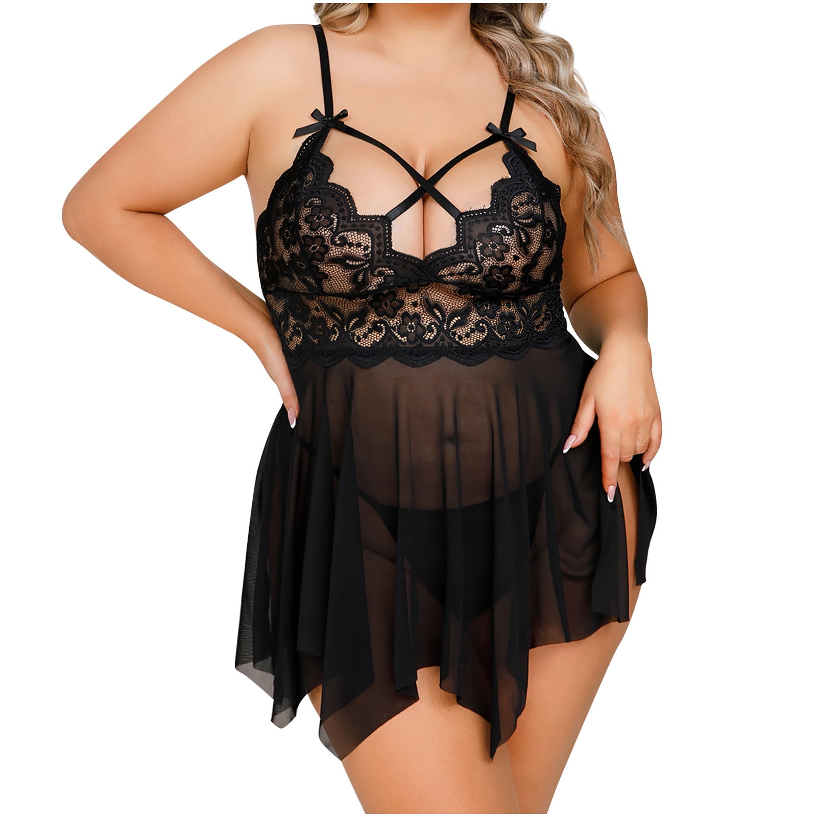 Virmaxy Sexy Lingerie For Women 2024 Naughty Plus Size Sexy Women