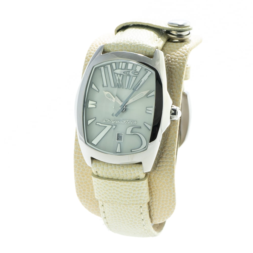 WATCH CHRONOTECH STAINLESS STEEL WHITE BEIGE WOMEN CT2039L 20 Walmart