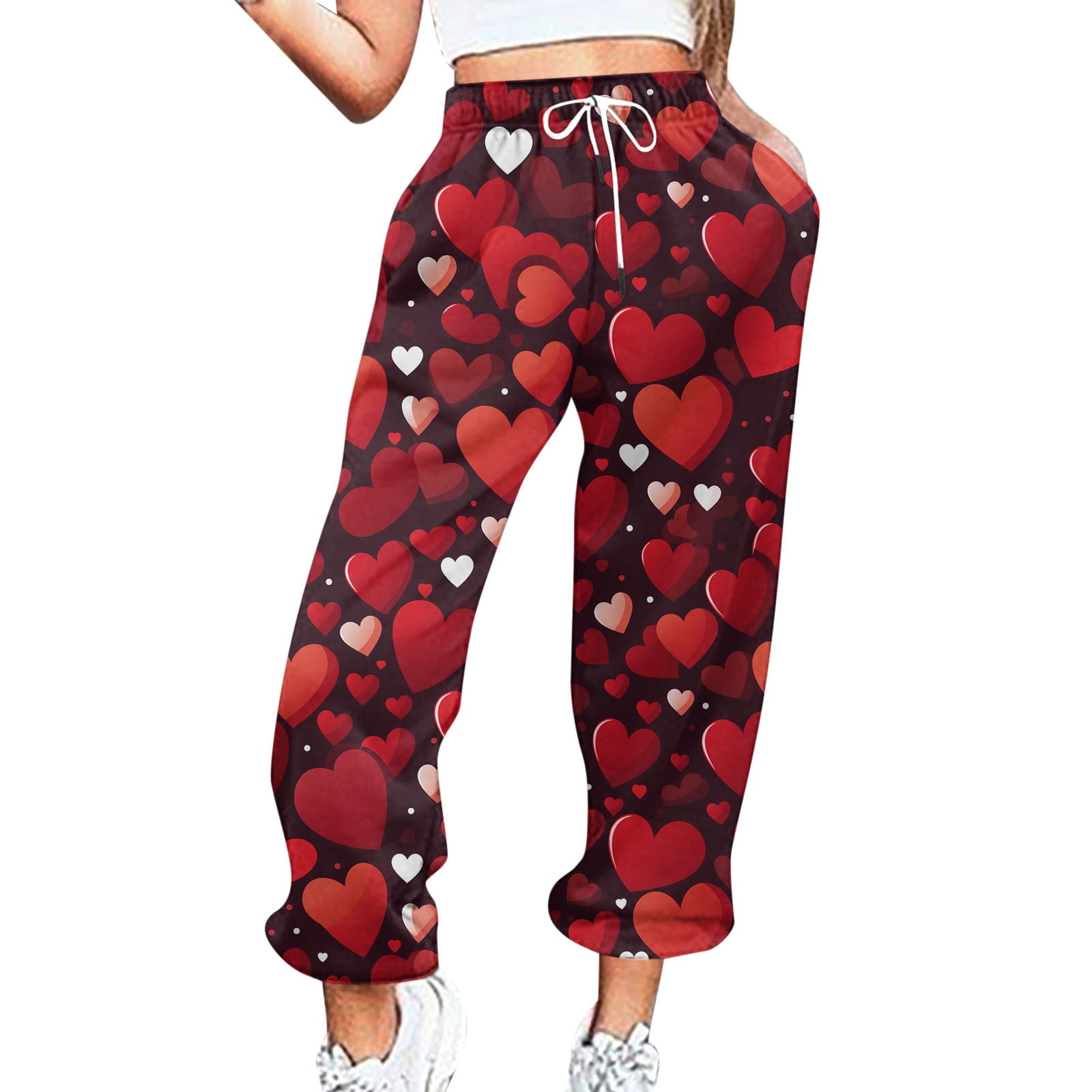 WEAIXIMIUNG Cargo Pants For Women High Waisted Women Valentine S Day