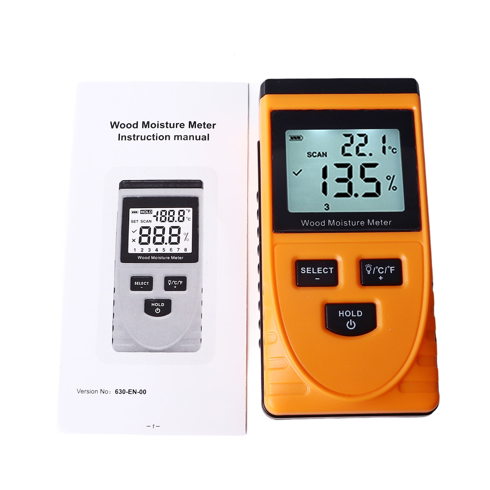 Wt Wood Moisture Meter Pinless Induction Levels Adjustment