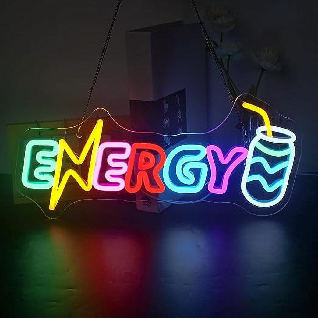 Wanxing Energy Drink Led Neon Light Signs Usb Power For Bedroom Home