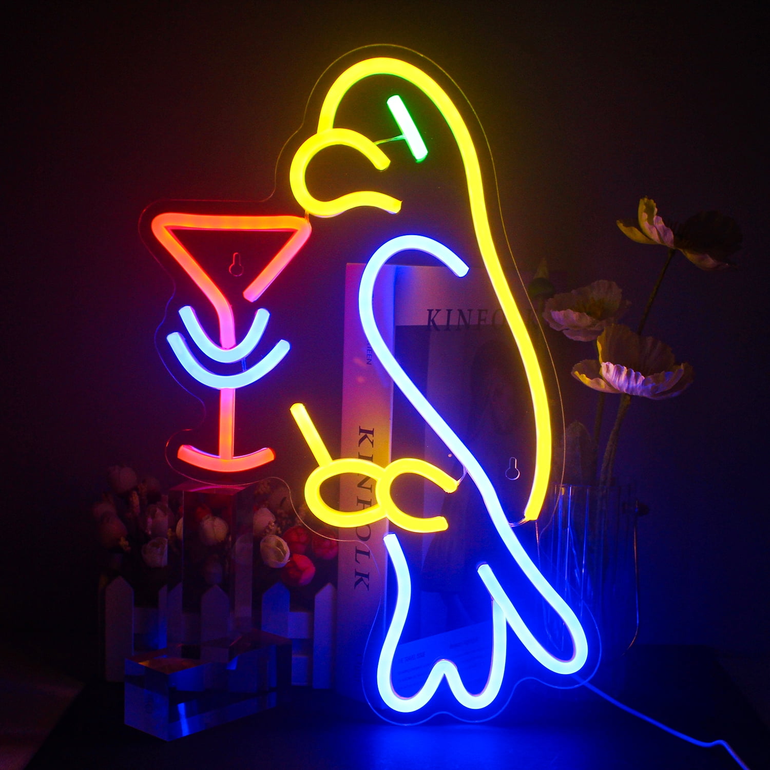 Wanxing Parrot LED Neon Light Signs USB Power For Home Bars Men S Caves