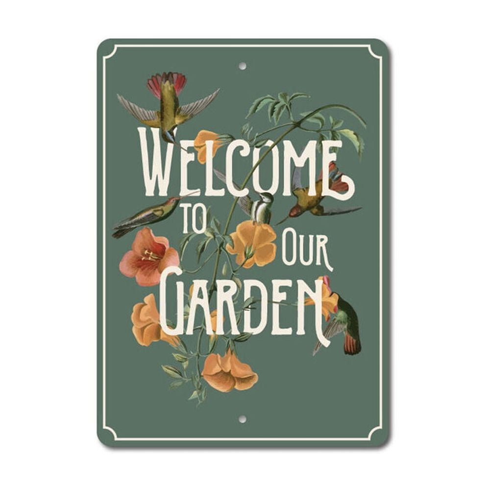 Welcome To Our Garden Sign Garden Decor Garden Lover Metal Decor Sign 8