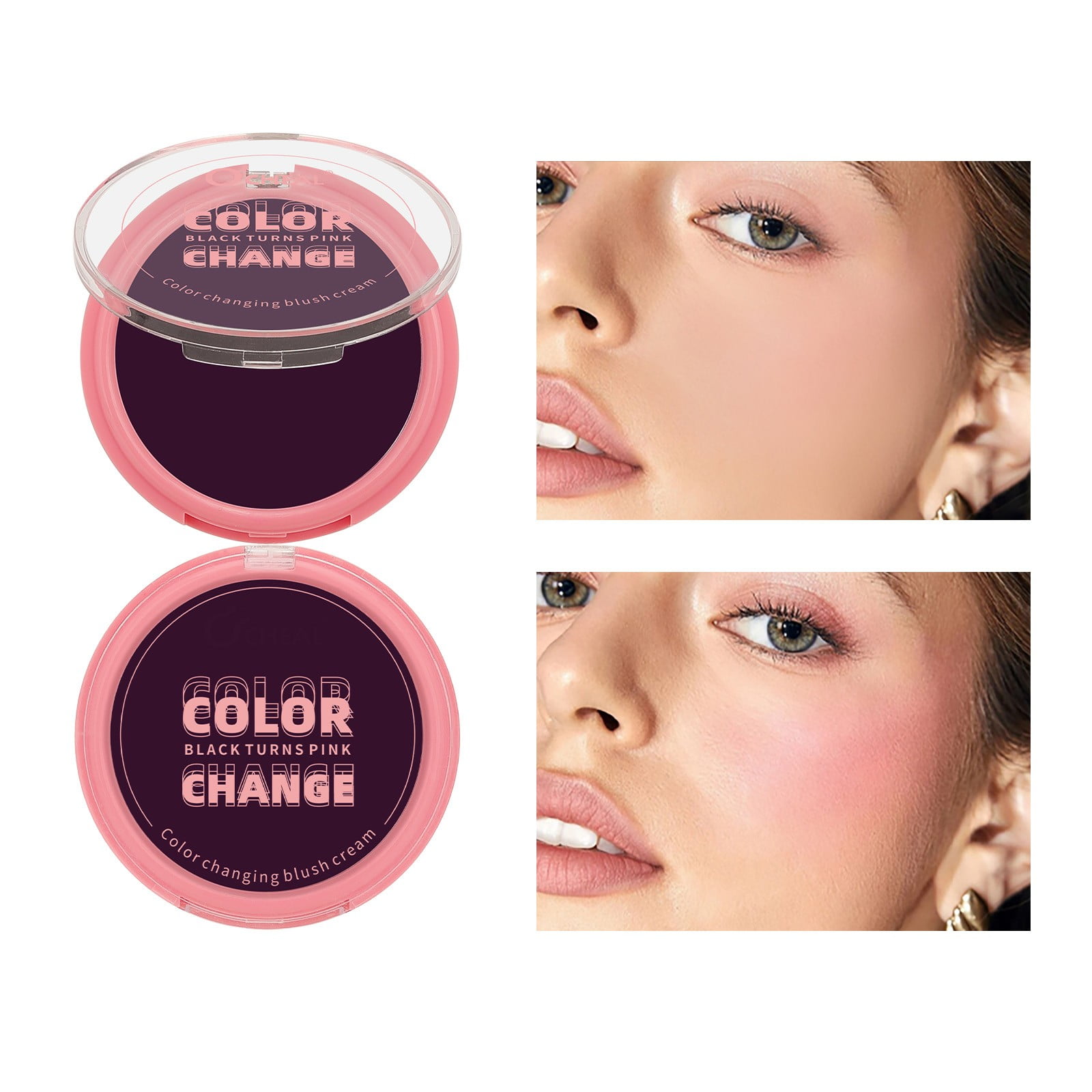 Wentin On Sale Cheek Color Blush Temperature Change Modified Natural Nude Makeup Multi Function