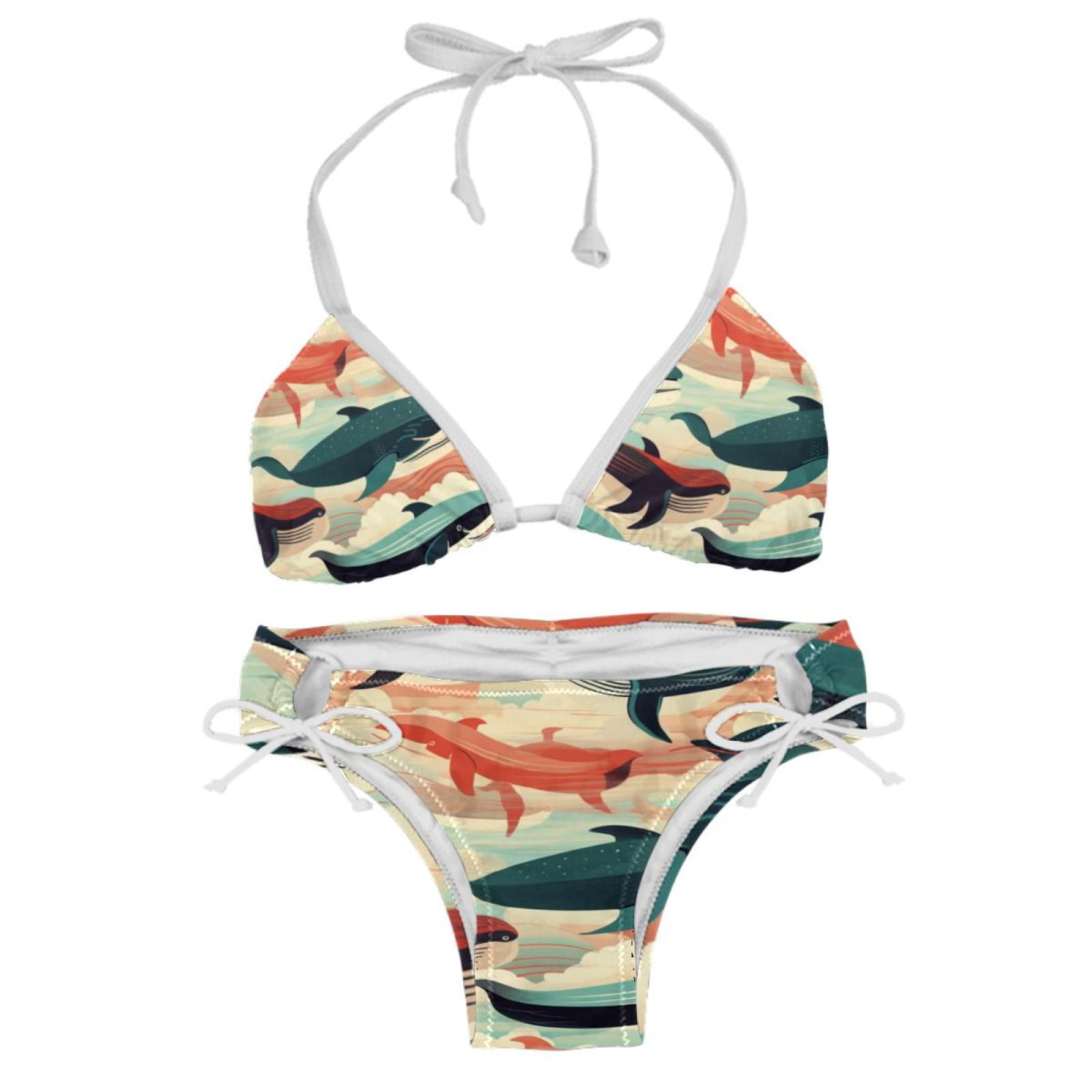 Whale Women S Detachable Sponge Adjustable Strap Bikini Set Pack For