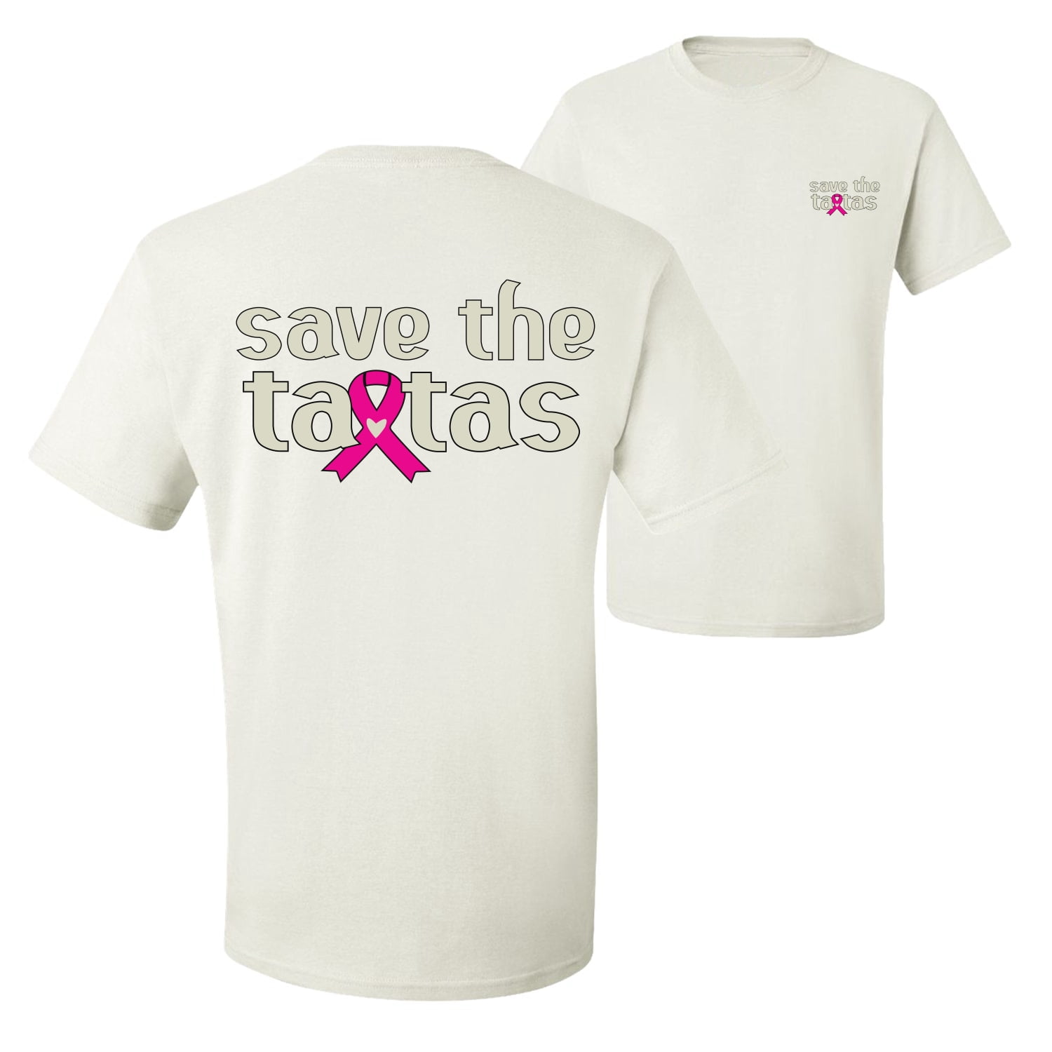 Wild Bobby Save The Tatas Survivor Breast Cancer Awareness Front And