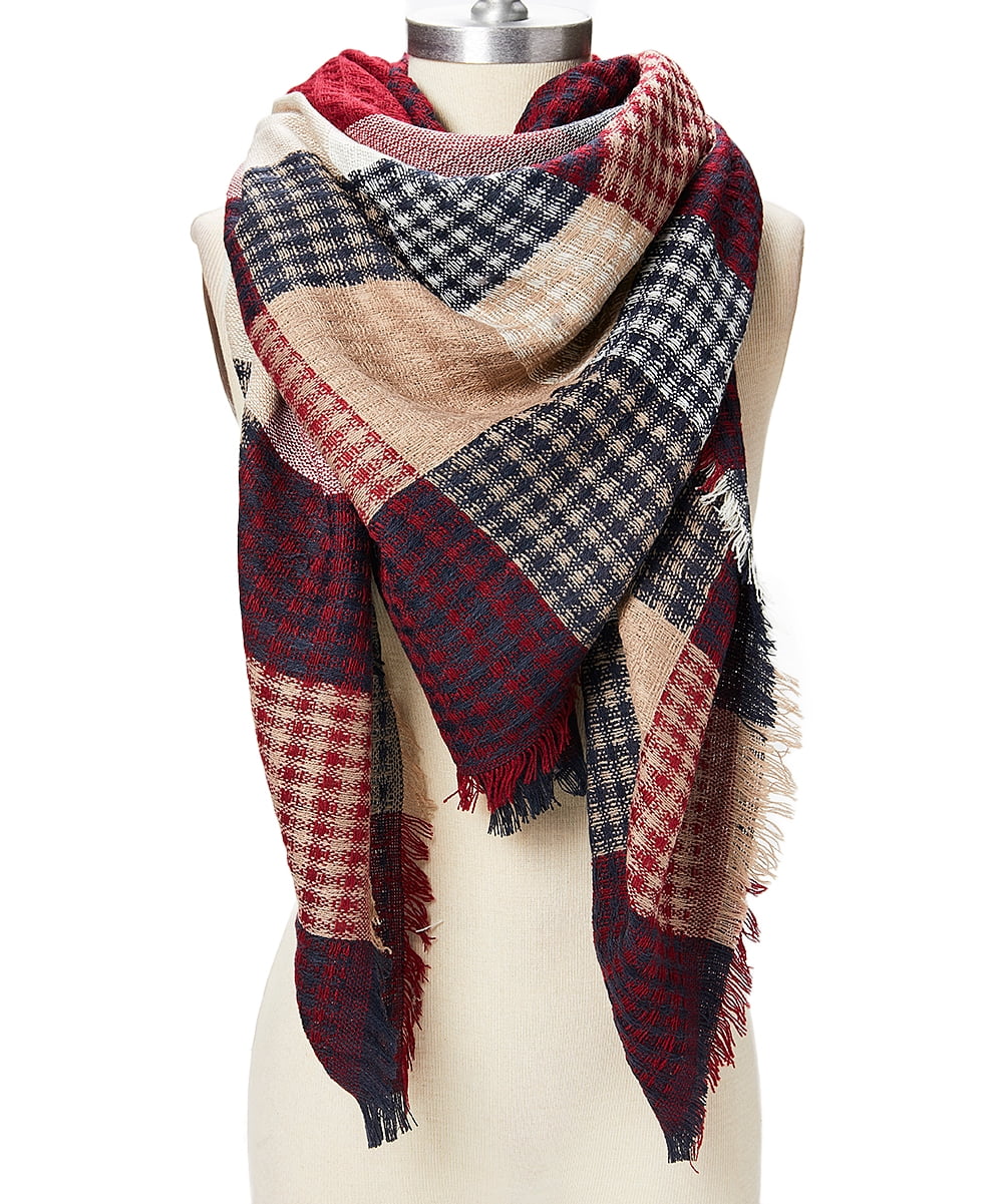 Winter Plaid Scarfs For Women Blanket Scarves For Women Lightweight