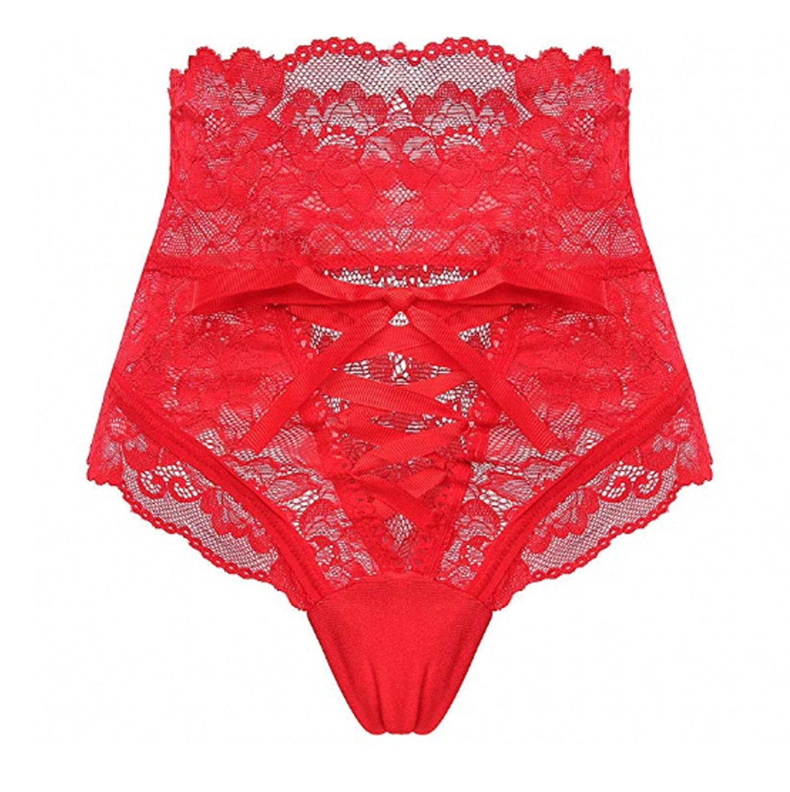 Women Bandage Sexy Lingerie Sexy Bare Imitation Lace Underpants Lace