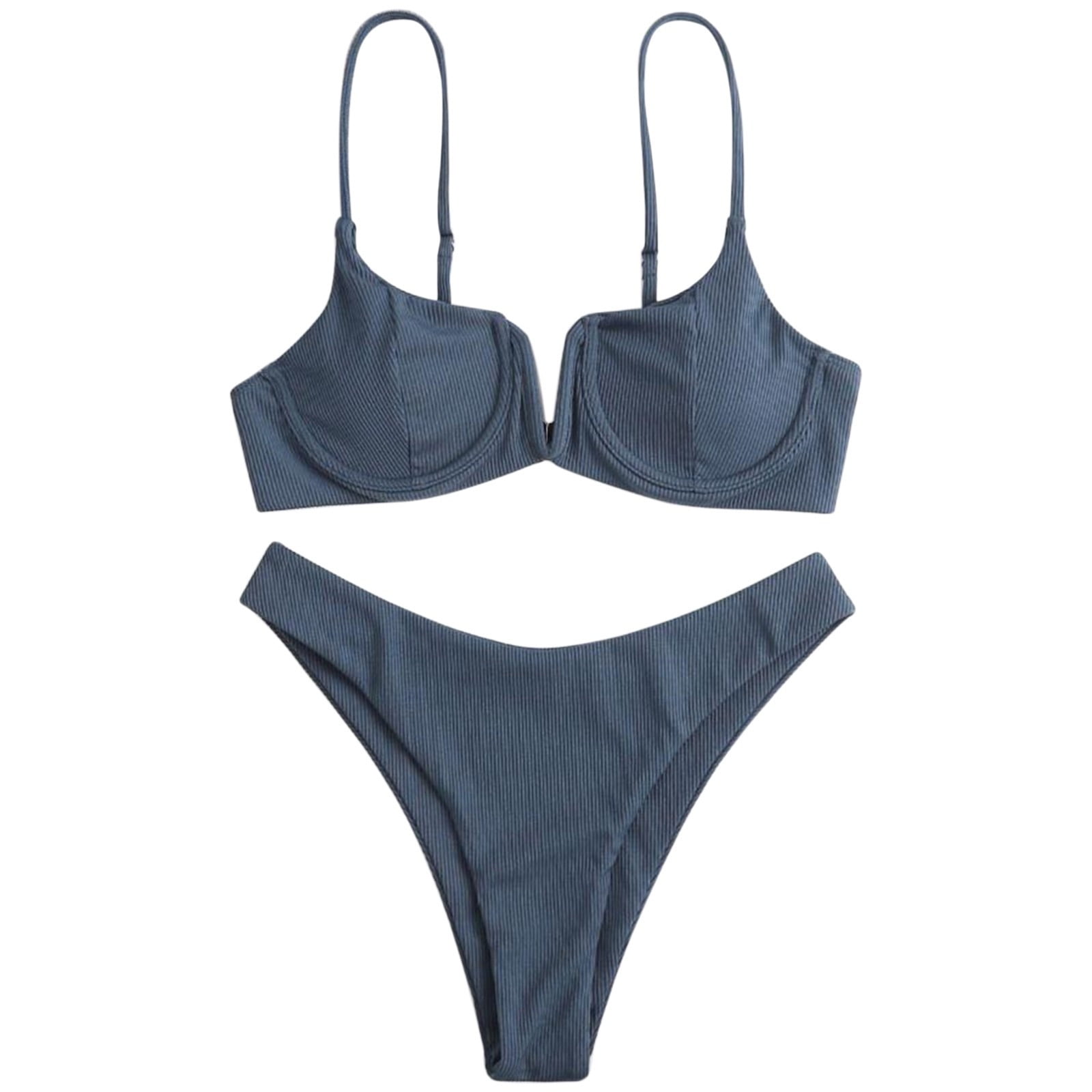 Women Bikini Mall Trip V Type Teel Bracket Wimwear With Chet Pad Et