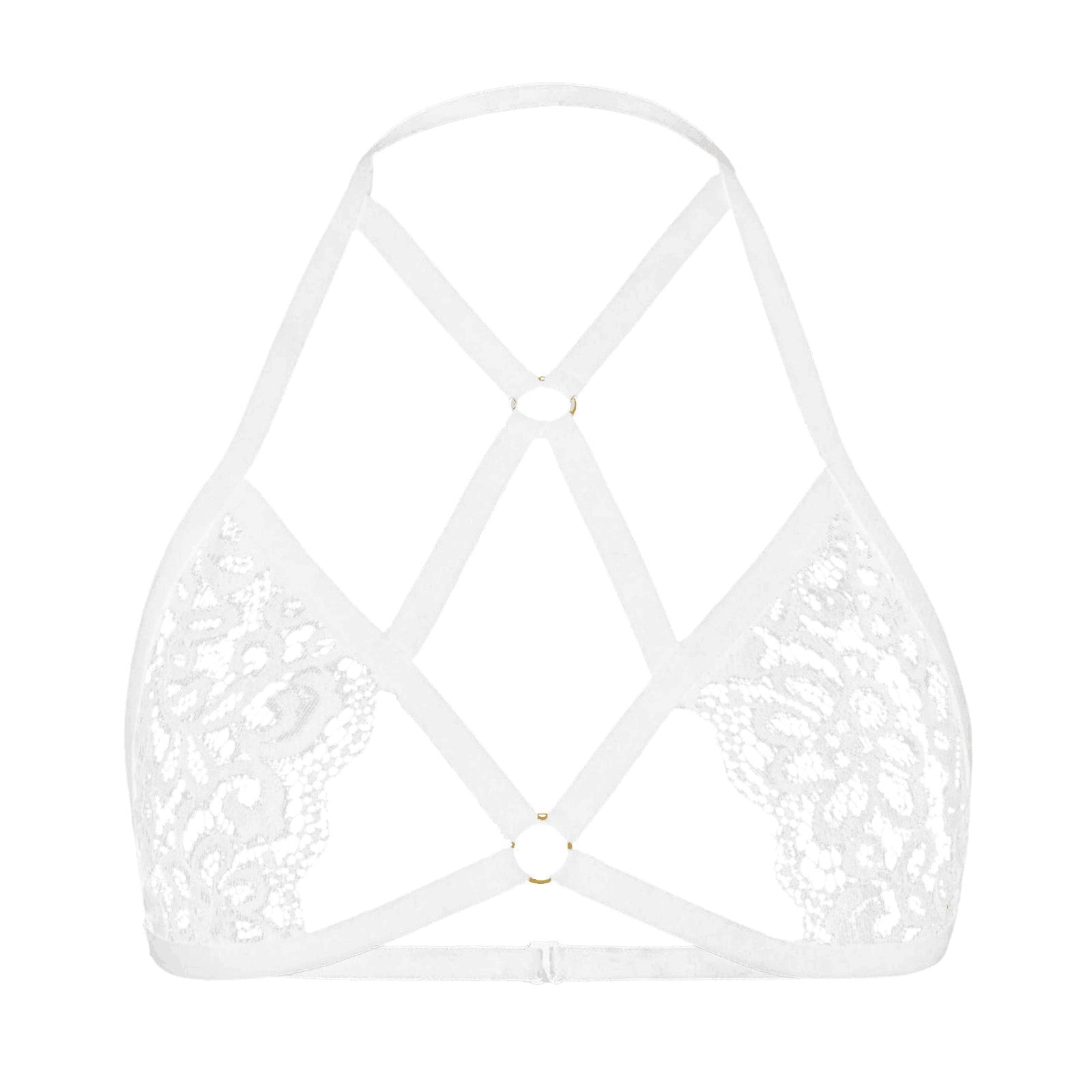 Women S Sexy And Fashionable Lace Strap Hanging Neck Bra Comfortable And Lingerie Womens