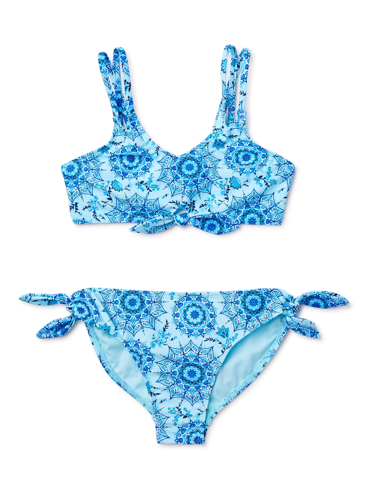 Wonder Nation Girls Tie Front Bikini Swimsuit 4 16 Girls Plus