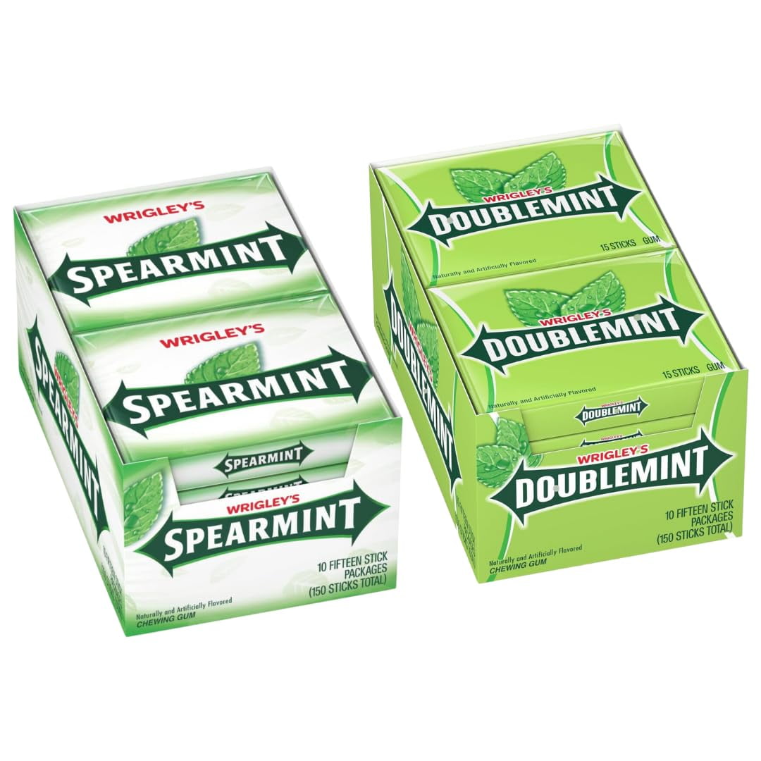 Wrigleys Doublemint Mint Gum Oif And Wrigleys Spearmint Chewing Gum