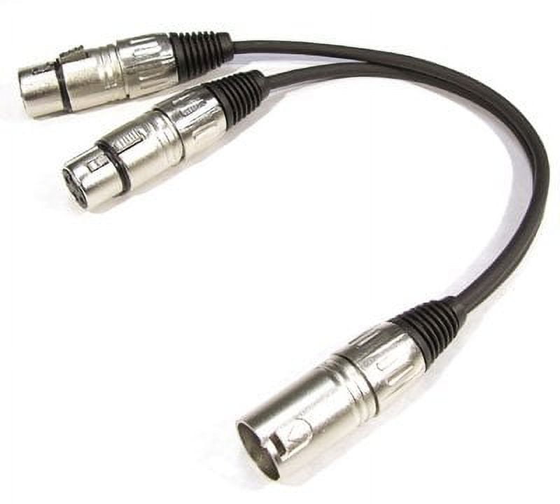 Xlr M To Dual Xlr F Y Cable Splitter Kirlin Y Ft Walmart