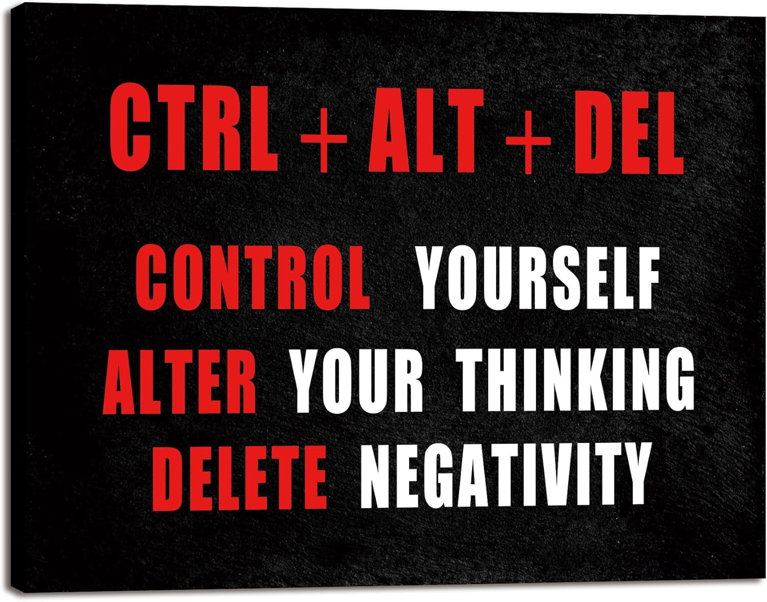 Yccj Black Red And White Motivational Ctrl Alt Del Classroom Positive