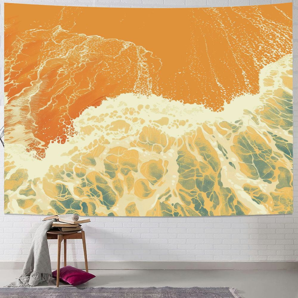 Yikuma Beach Sunset Abstract Tapestry For Bedroom Living Room Dorm