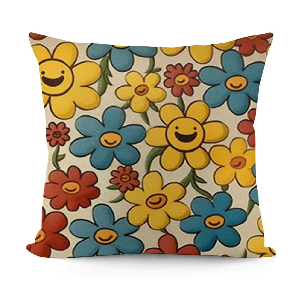 YINGXI Throw Pillow Covers Bold Floral Pillow Cases Boho Decorative