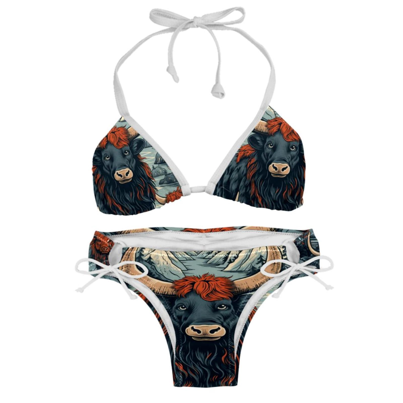 Yak Adjustable Strap Bikini Set With Detachable Sponge Two Pack