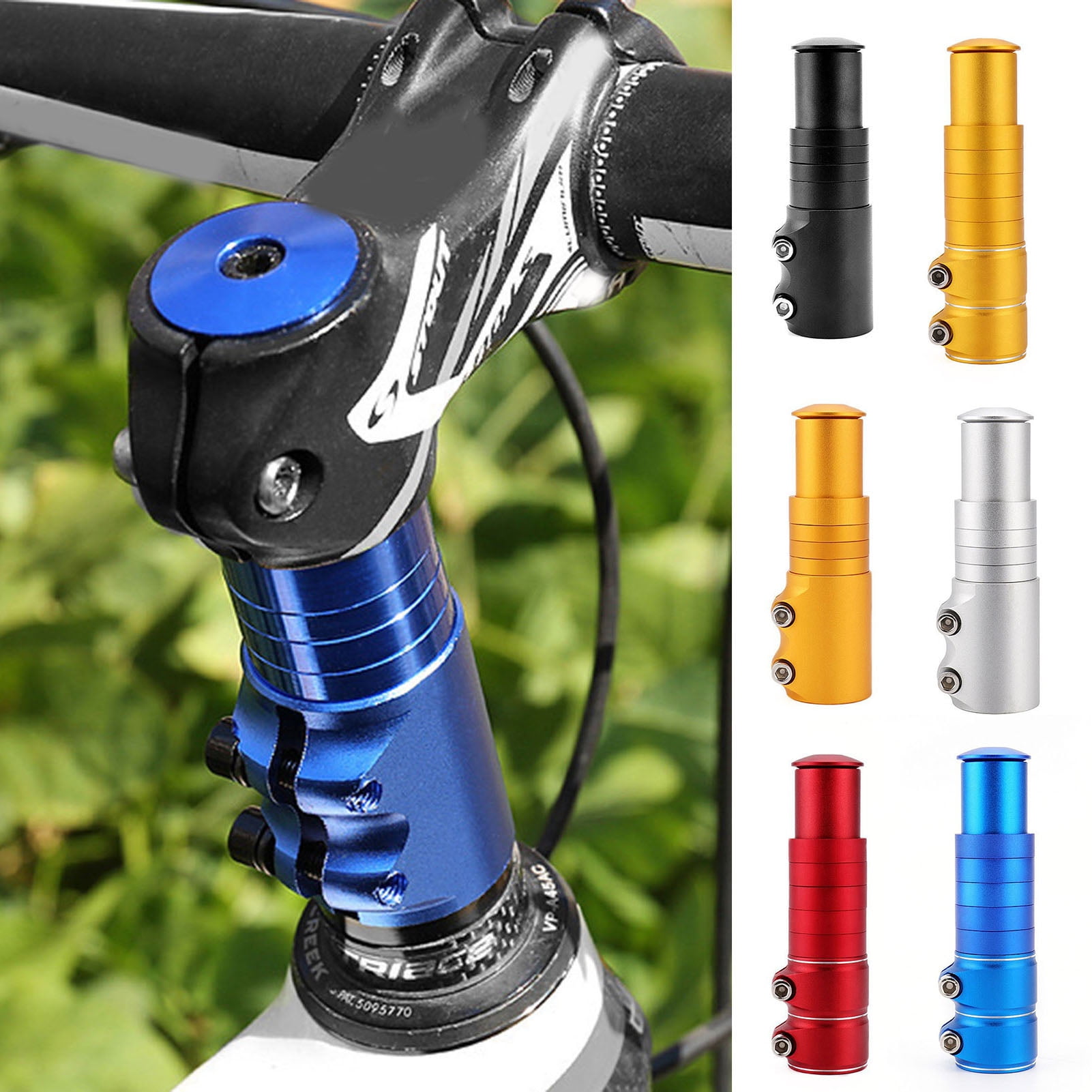 Yanerim Adjustable Bike Stem Riser Double Screw Fixing Aluminium Alloy