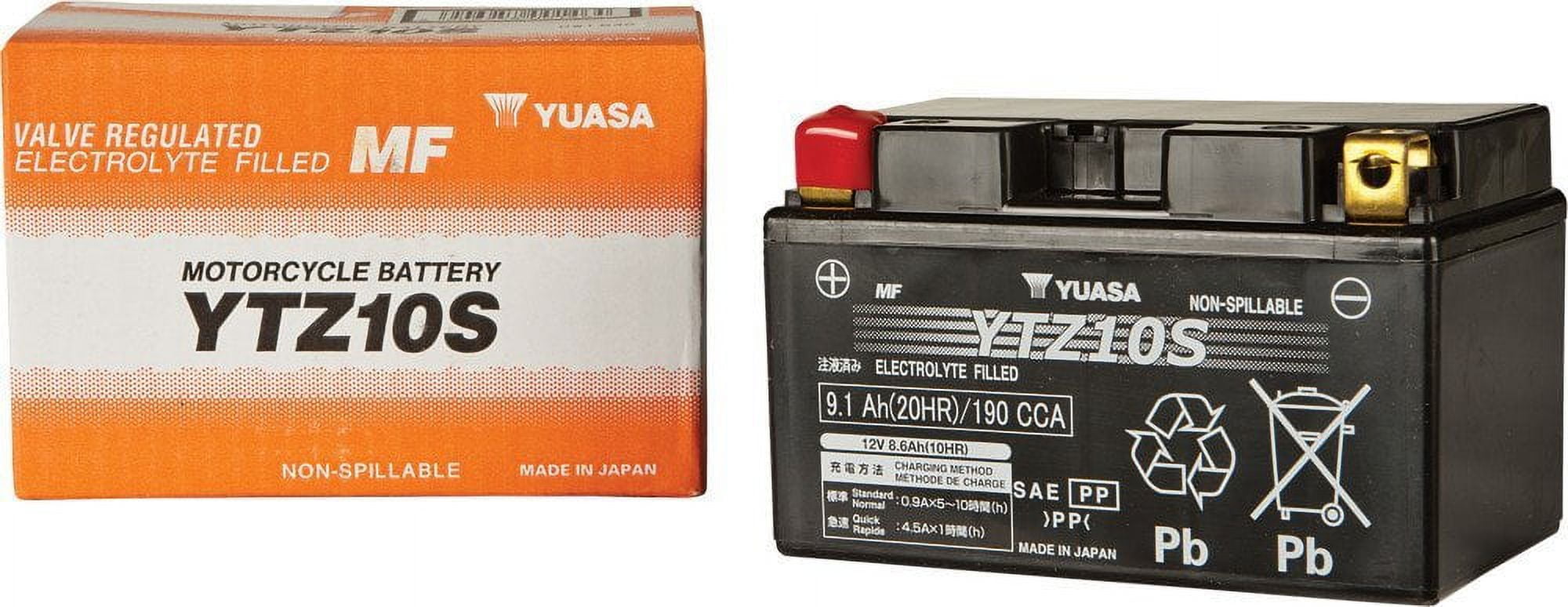 Yuasa YUAM7210A Factory Activated Maintenance Free Battery YTZ10S