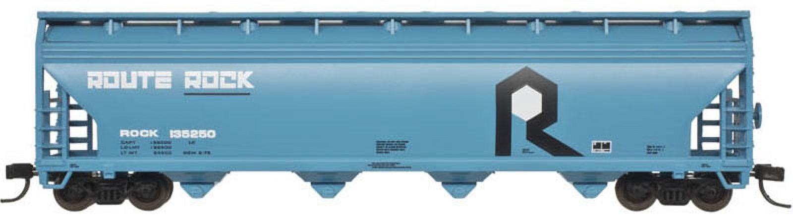 Atlas N Scale Acf Bay Covered Hopper Car Rock Island Blue White