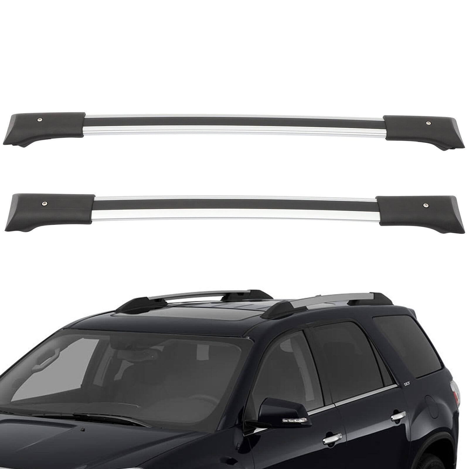 Cciyu Roof Rack Cross Bars For GMC Acadia 2011 2016 Fits Side Rails