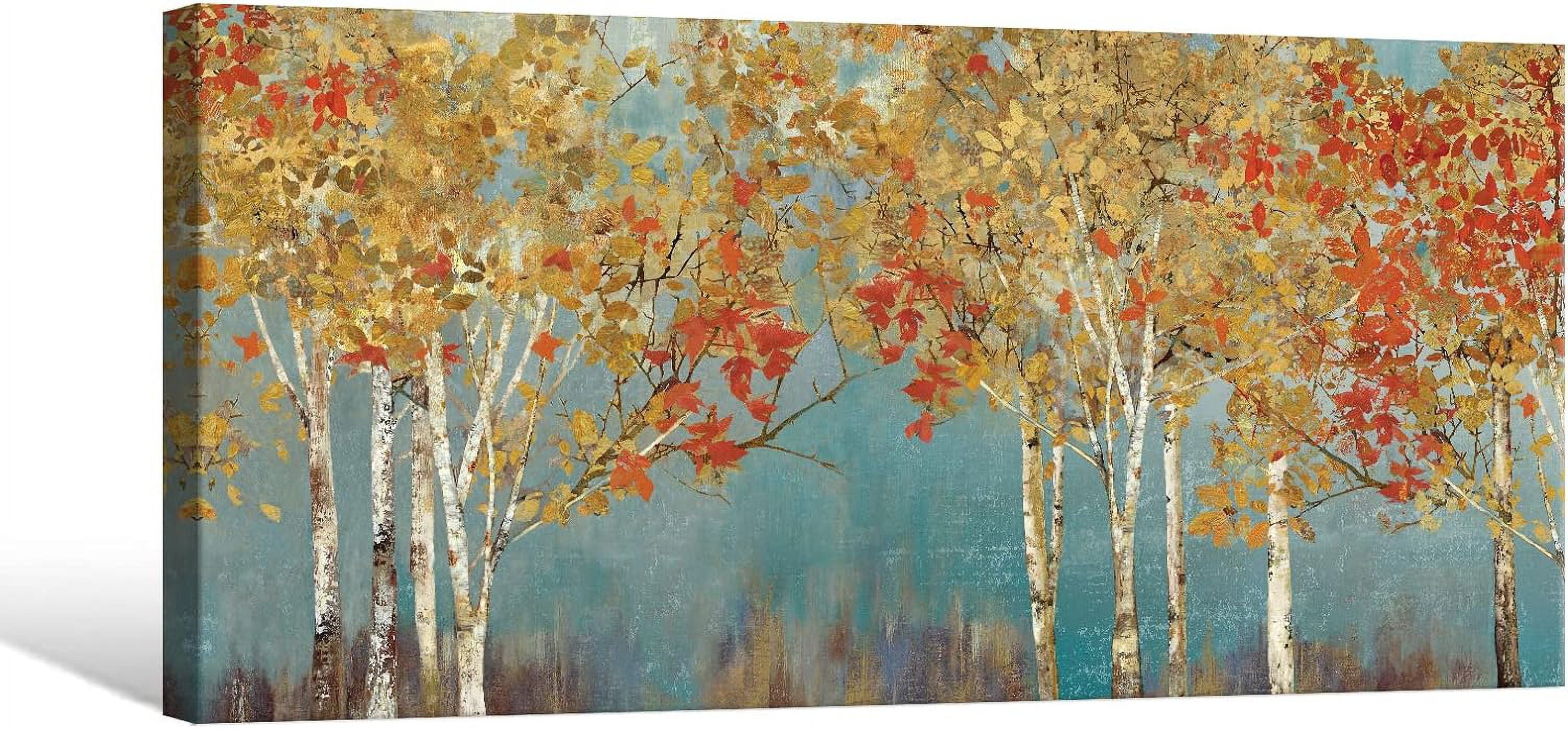 Dashuaibi Birch Tree Canvas Wall Art Abstract Forest Painting Landscape