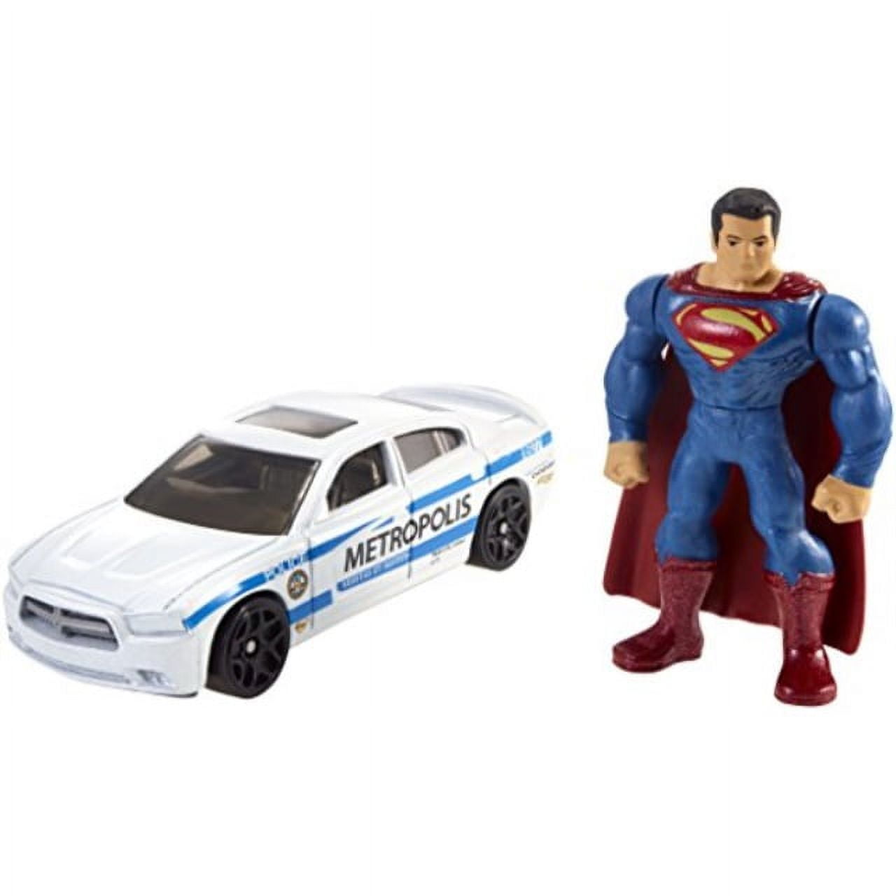 Hot Wheels Batman V Superman Dawn Of Justice Superman Mini Figure Dodge Charger Walmart