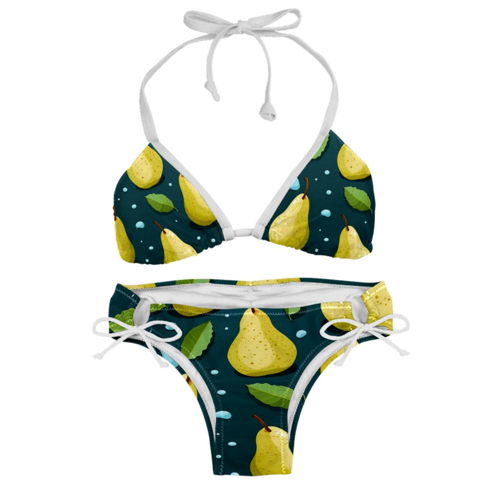 Pear Detachable Sponge Adjustable Strap Bikini Set Two Pack For Various