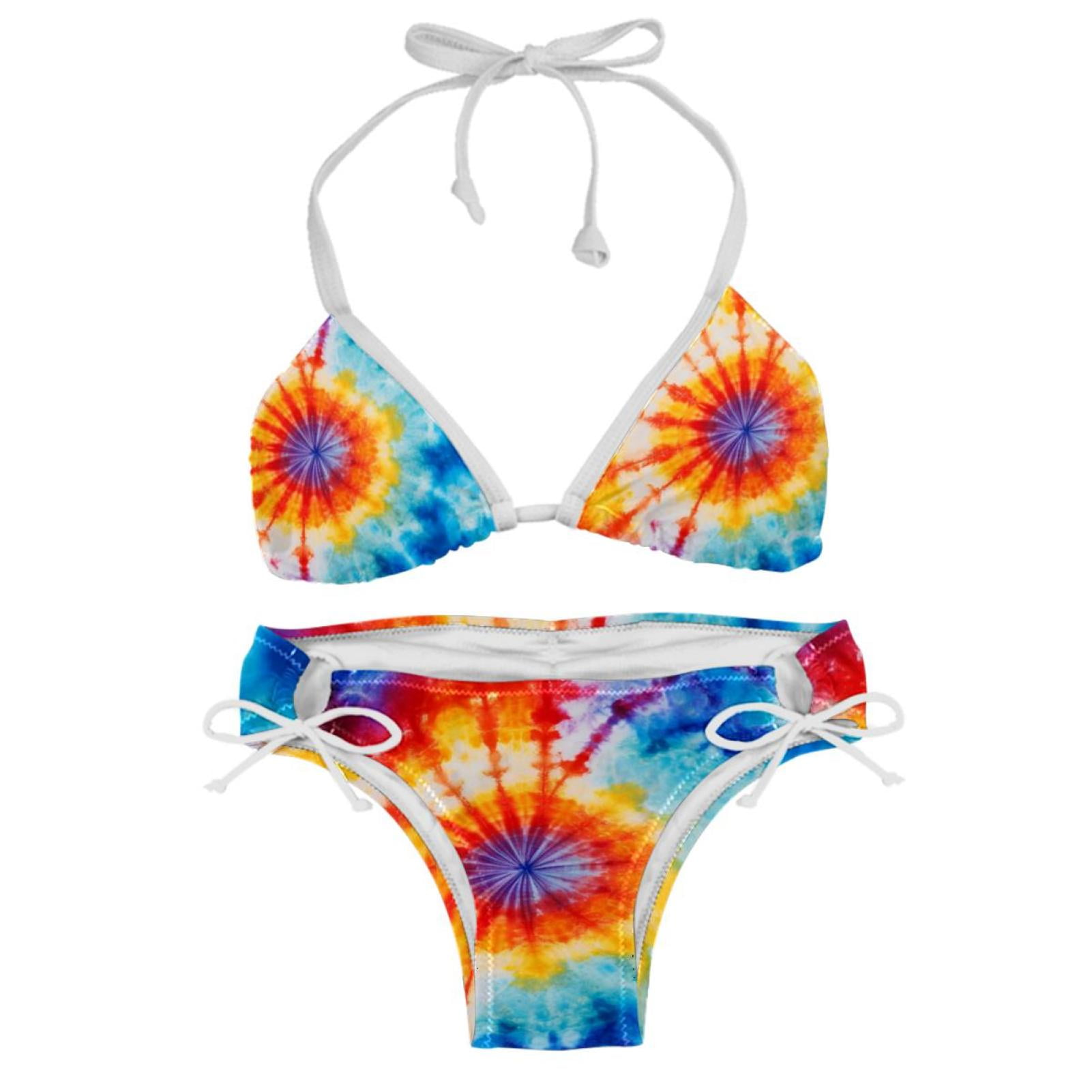 Tie Dye127 Detachable Sponge Adjustable Strap Bikini Set Two Pack Swim