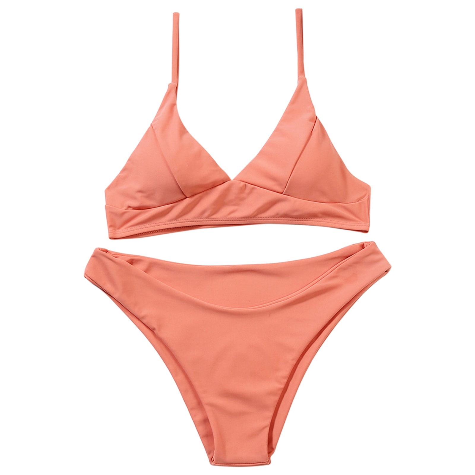 Xuapaodt Bikini Set Women S Beach Bikini Set Sexy Swimsuit Split Solid